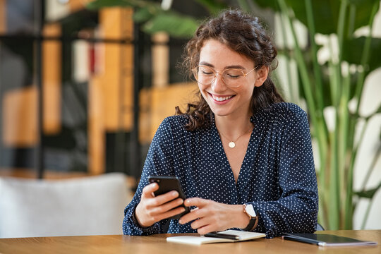 Woman on phone figuring out which test to take