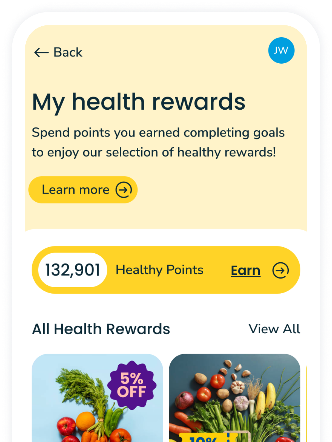 Be Rewarded Screen